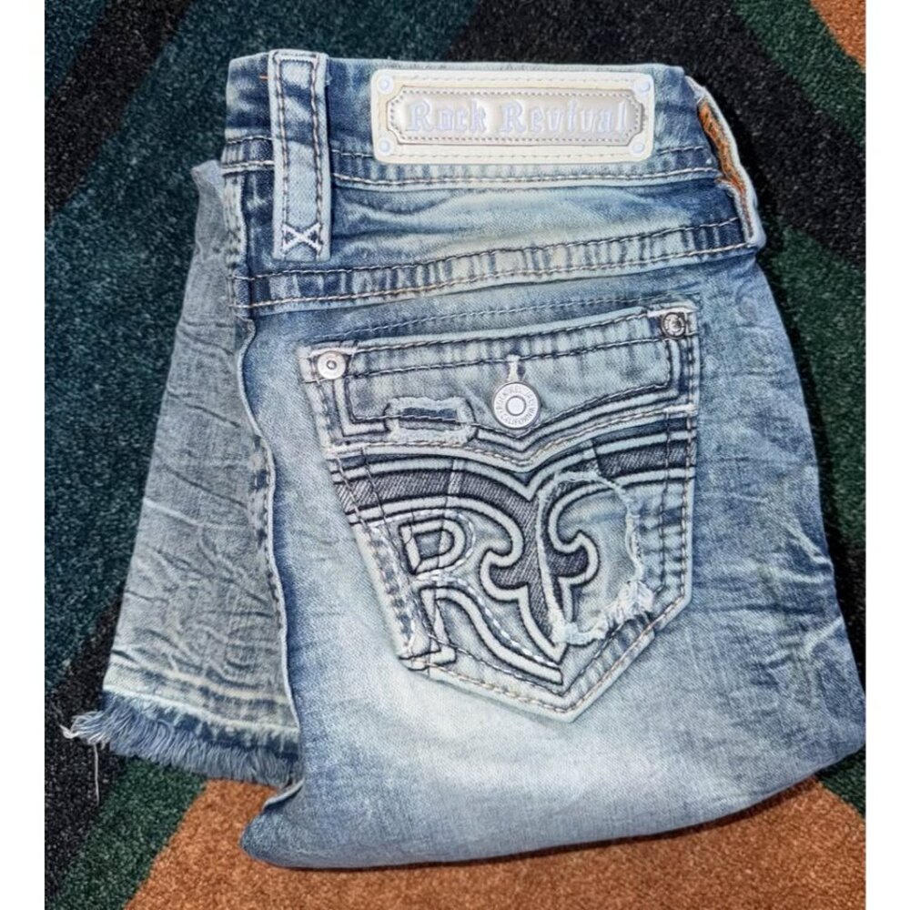 Rock Revival Stellar, mid rise- ankle skinny. Size 27